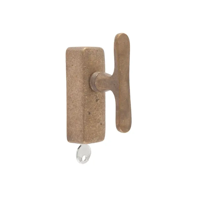 Dauby Pure Line raamklink T-vorm draai/kiep ruw brons afsluitbaar per stuk Must-Have