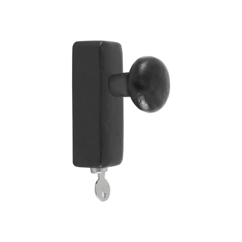 Merkproduct Dauby Pure Line raamknop rond draai/kiep - zwart afsluitbaar per stuk