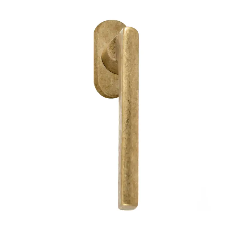 Populair Design raamklink Getrommeld Messing model Saro per stuk
