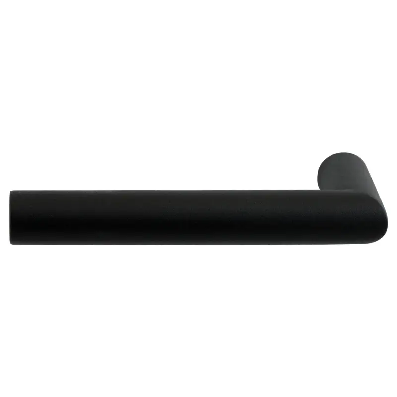 Industrieel voordeurbeslag RVS mat zwart L-model haaks 19mm Op = Op
