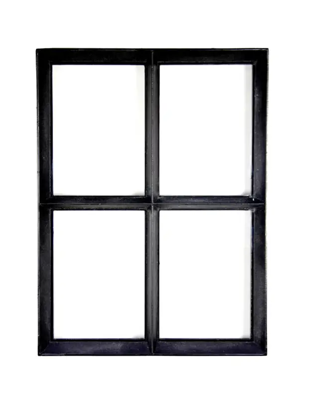 Authentiek zwart stalen raam vast model met dubbel glas B30xH40 cm Gecertificeerd