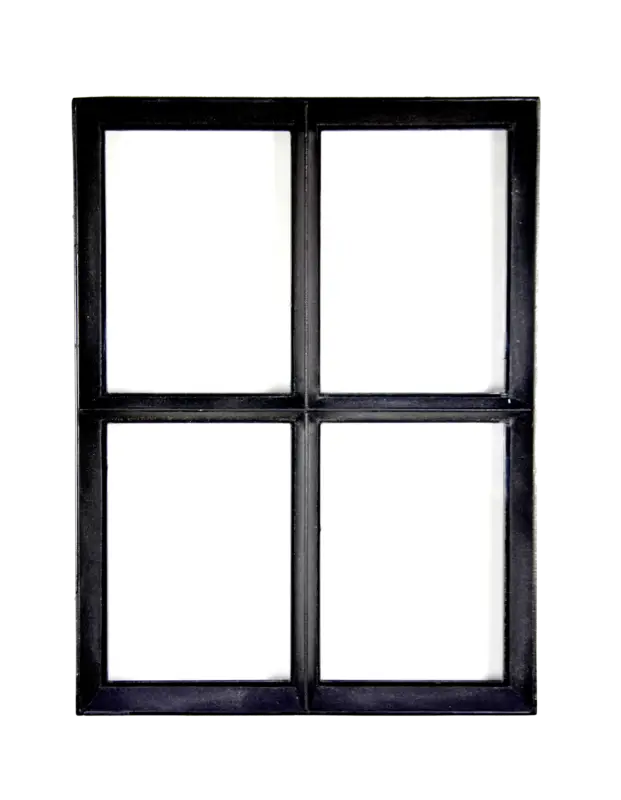 Authentiek zwart stalen raam vast model met enkel glas B50xH 60 cm Favoriet