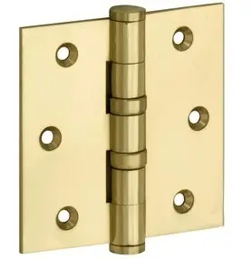 Kogellagerscharnier 89x89x3 recht kleur Messing ongelakt Superprijs