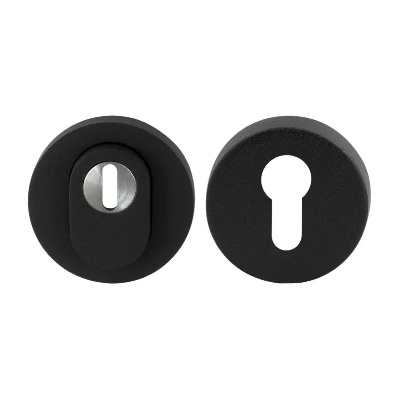 Beperkte Voorraad SKG 3 cilinderrozetset zwart met kerntrekbeveiliging set van 2
