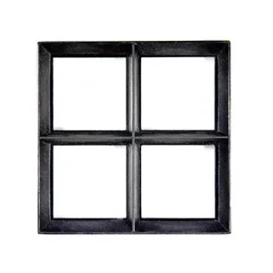 Authentiek zwart stalen raam vast model met dubbel glasB25xH25 cm Goedkoop