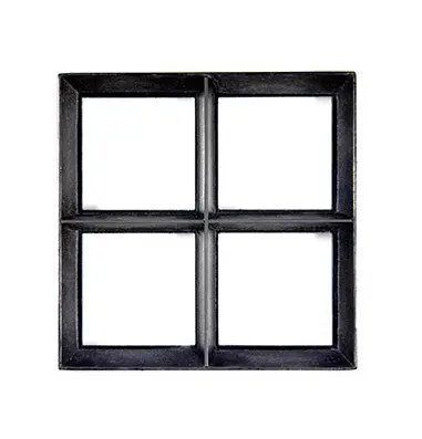 Authentiek zwart stalen raam vast model met dubbel glasB25xH25 cm Goedkoop