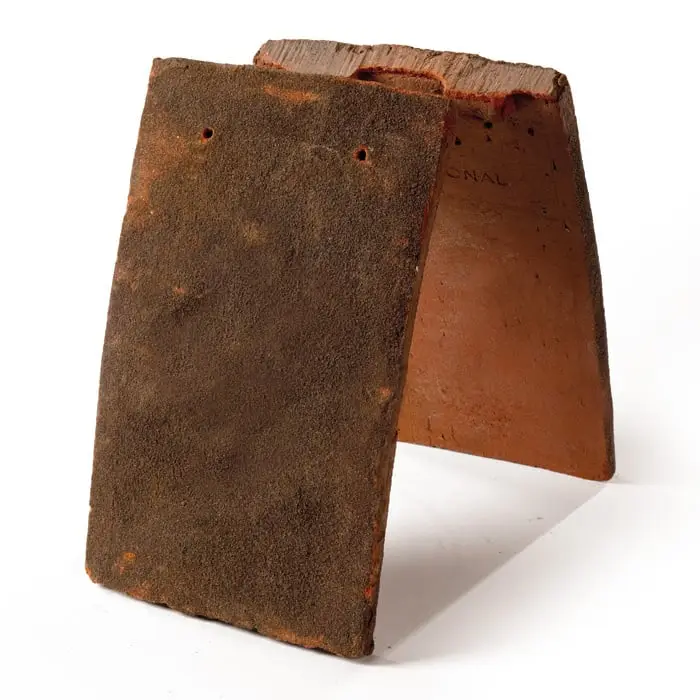 Merkproduct Tegelpan retro oude look kleur midden bruin - per stuk