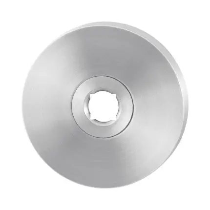 Fabrieksprijs Rozet rond 50x8mm RVS geborsteld links-/rechtsdraaiend