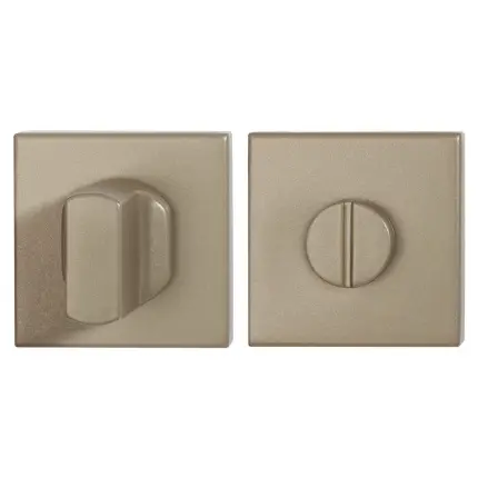 Toiletbeslag Champagne Blend vierkant 50x50x8mm stift 8mm Direct Verzonden