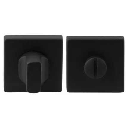 Toiletbeslag vierkant 50x50x8mm stift 8mm Zwart Exclusieve Aanbieding