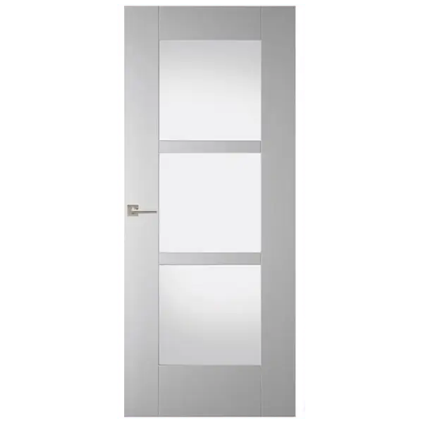Finale Uitverkoop Houten binnendeur WK6504-C3 glas stomp wit