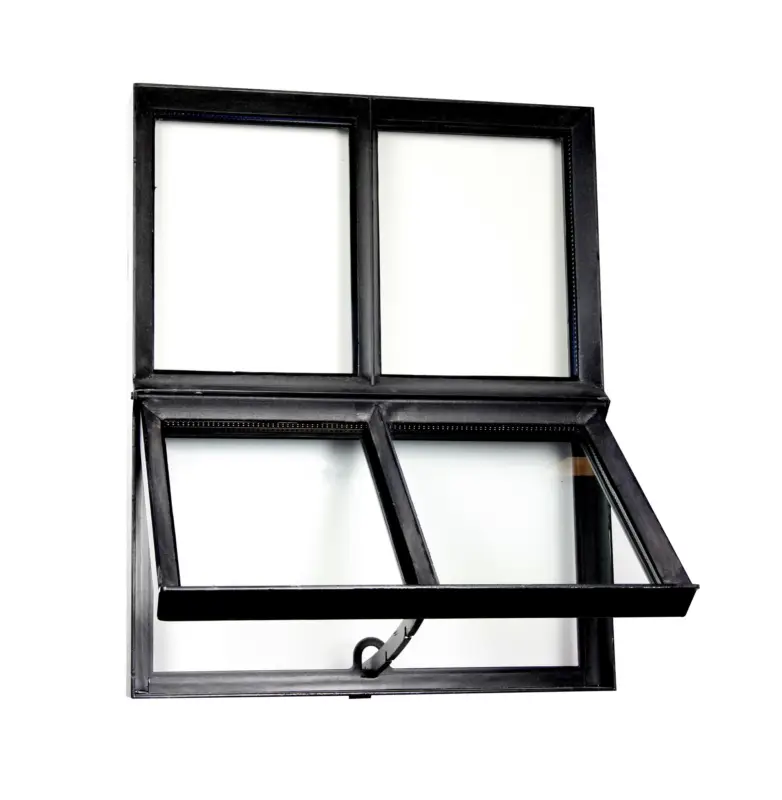 Actieprijs Authentiek zwart stalen gevelraam openklapbaar B50xH60 cm