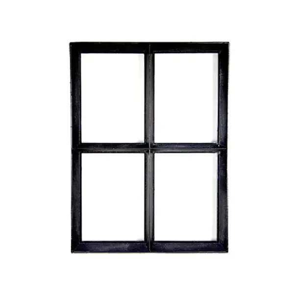 Authentiek zwart stalen raam vast model met dubbel glas B50xH60 cm Beperkt Aanbod