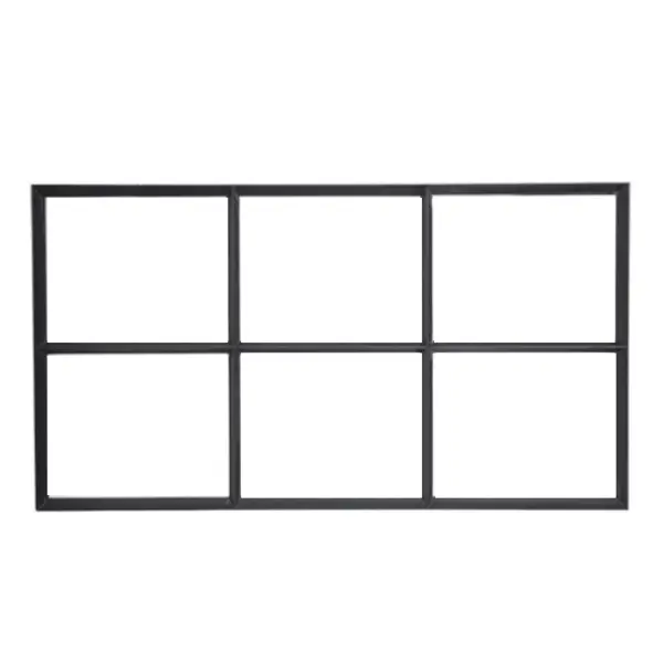 Snelle Levering Authentiek zwart stalen raam vast model dubbel glas B55xH100 cm liggend model