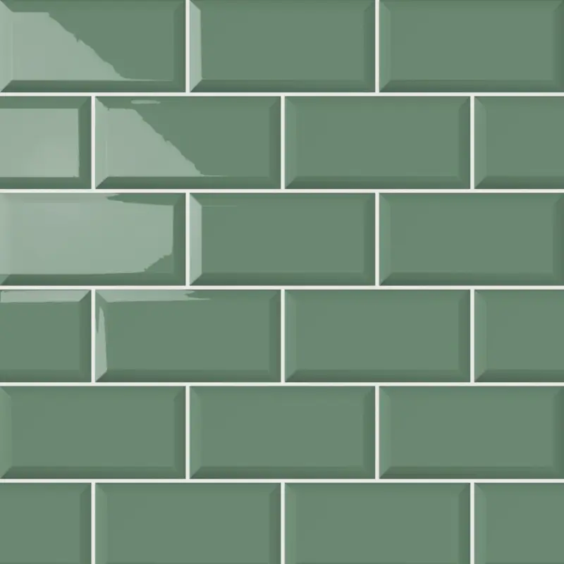 Actieprijs Wandtegel metrotegel 10×20 oud grijs groen glans