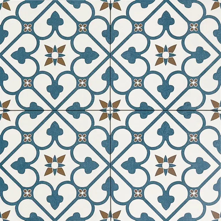 Vloertegel – Wandtegel Bridge blauw vintage 45×45 4-in-1 R9 Lage Kosten
