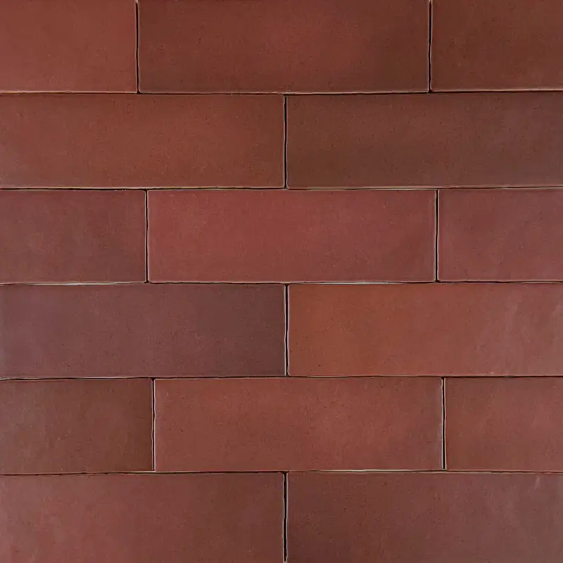 Beperkt Aanbod Handvorm wandtegel 6,5×20 bordeau rood random mat
