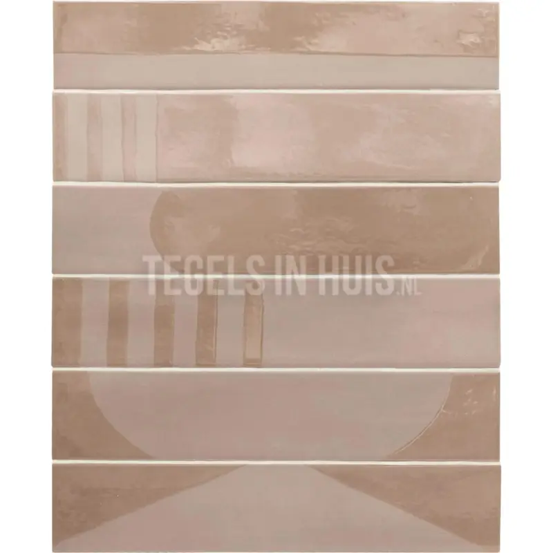 Wandtegel Wadi decor taupe 6×30 Op = Op