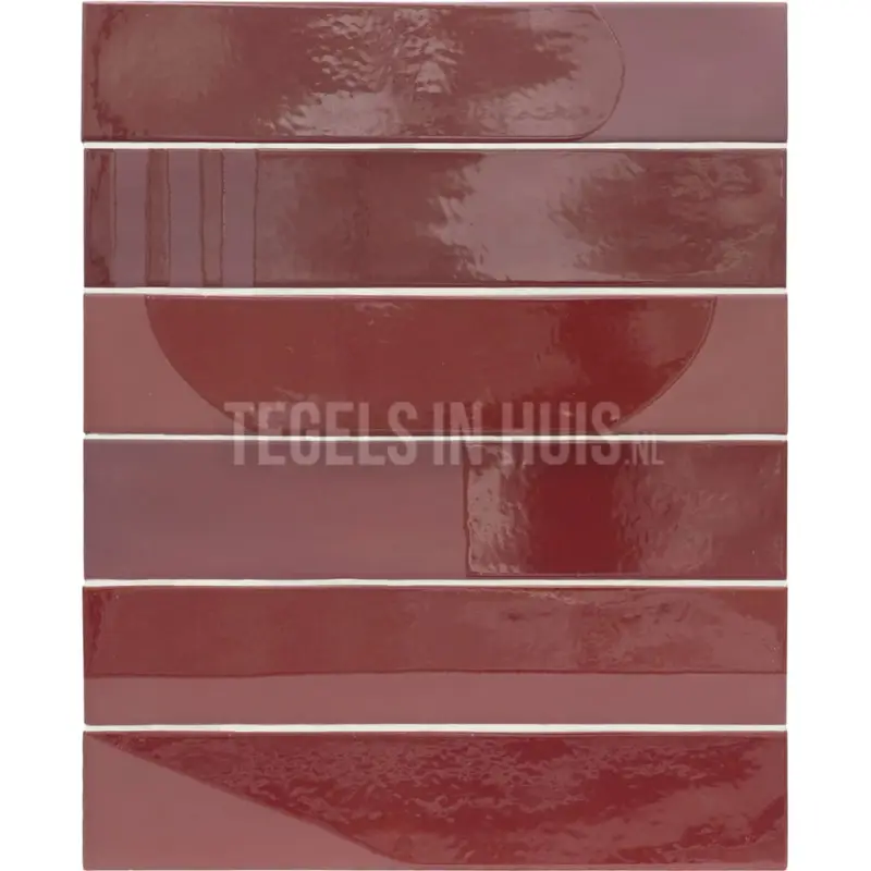 Wandtegel Wadi decor rood 6×30 Must-Have