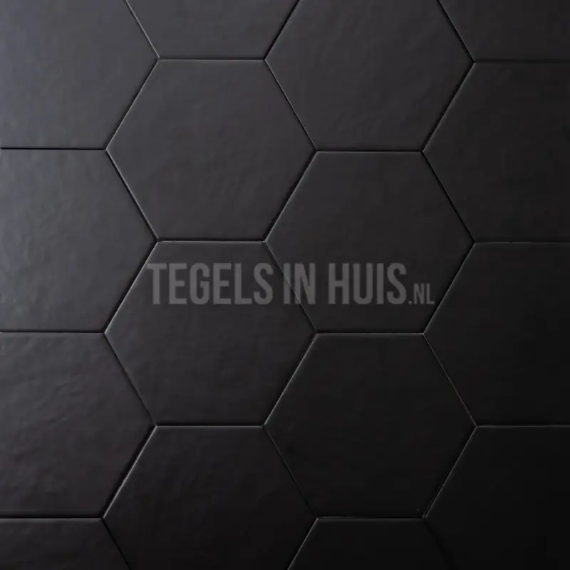Nu Kopen Vloertegel – Wandtegel Hexagon Hexatile zwart 17,5×20 R9