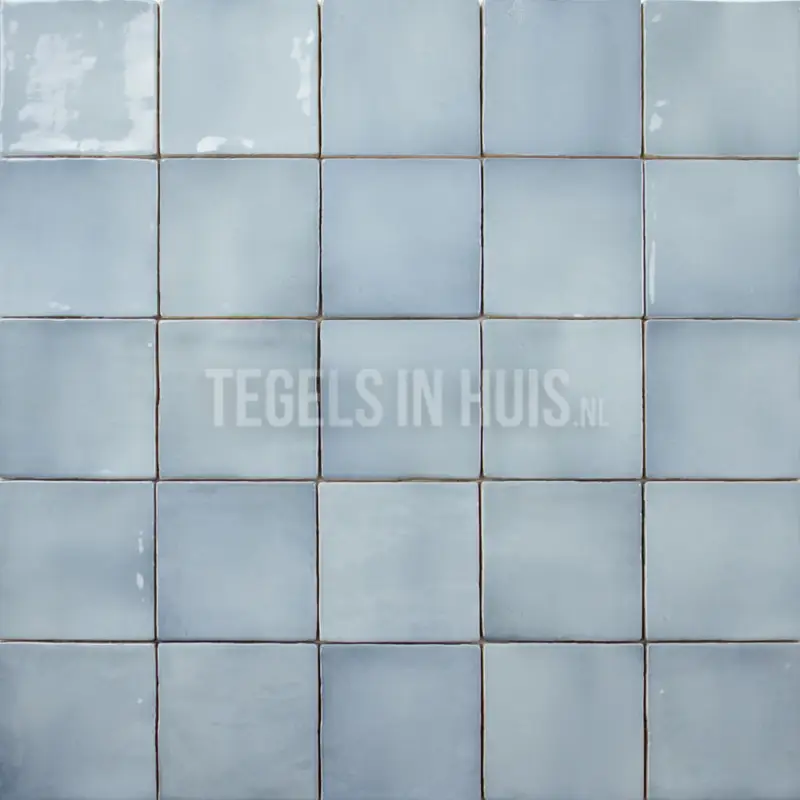 Equipe wandtegel Manacor 10×10 moon blauw glans – handvorm – zellige look – 26911 Snelle Levering