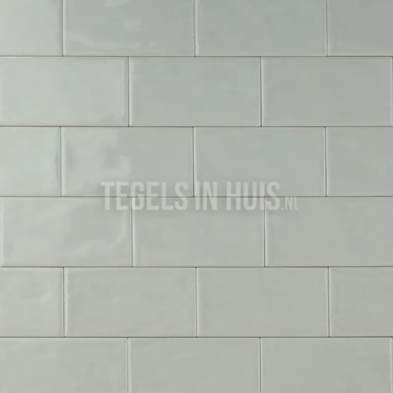 Gecertificeerd Wandtegel cottage 7,5×15 glans licht grijs handvormlook met rechte kanten