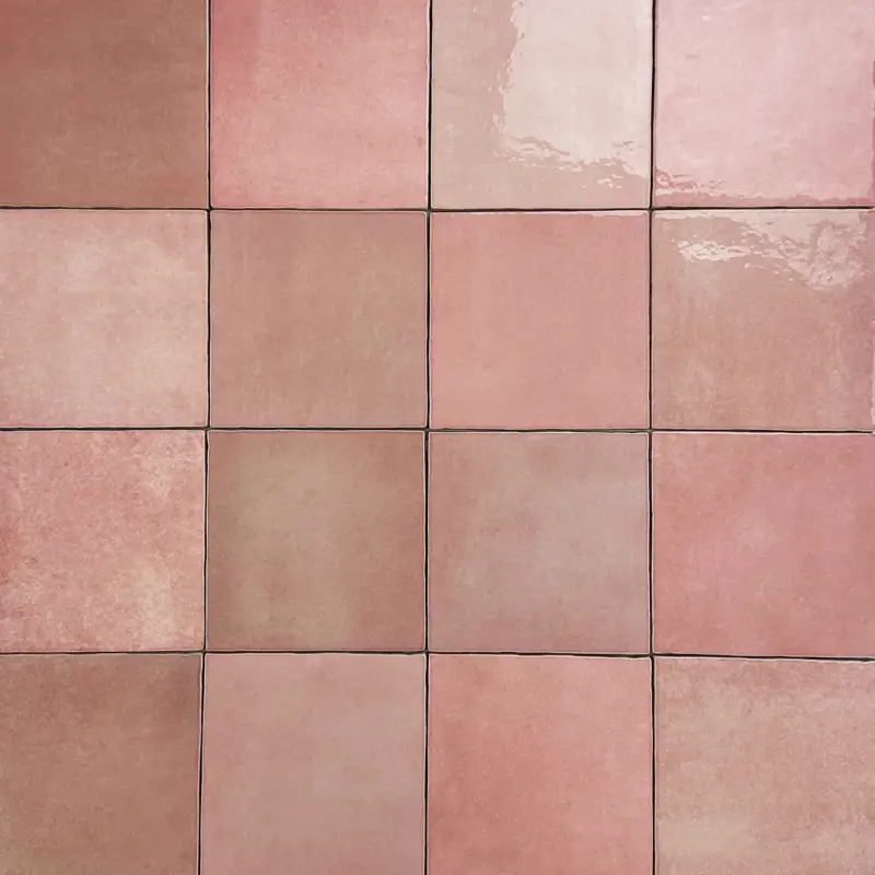 Equipe wandtegel Artisan rose mallow 13,2×13,2 random – roze glans – handvorm – 24456 Betrouwbaar