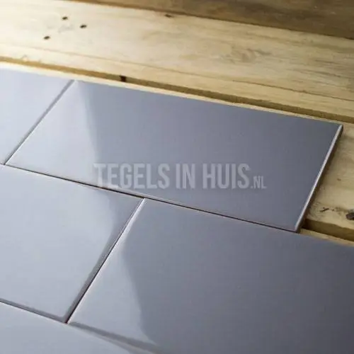 Weekendaanbieding Wandtegel vlak 10×20 donker grijs glans 10 x 20 cm
