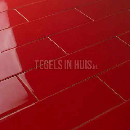 Aanbieding Wandtegel 10thirty 10×30 cm rood glans