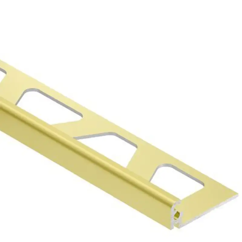 Tijdelijk Beschikbaar Schlüter Jolly - Tegelprofiel - H=8cm - L=250cm - Aluminium - Satijn - Mat - Brass J80AM