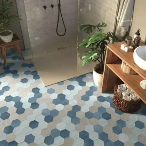 Hexa Off Blue - Mat Populair