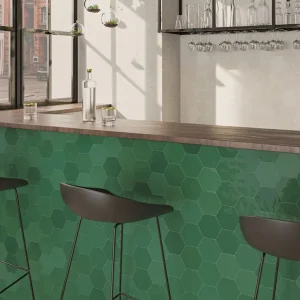 Zellige Hexa Emerald - Glossy Beste Prijs