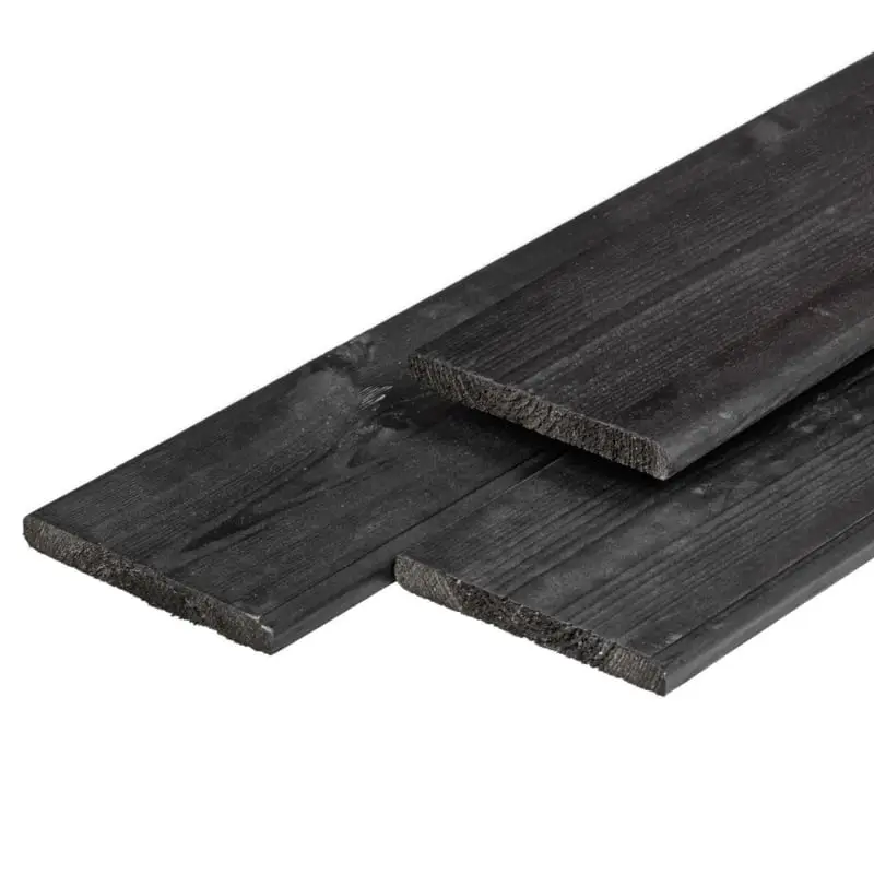 Tuinplank 16x140mm zwart gespoten Favoriet