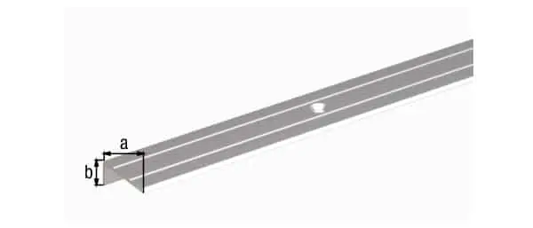 Aluminium trapprofiel, zilver geanodiseerd Merkproduct
