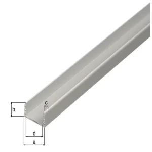 Veilige Betaling Aluminium U-profiel zelfklemmend, zilver geanodiseerd