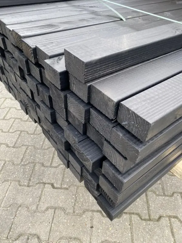 Douglas regelwerk 45x70mm geschaafd zwart gespoten Seizoensaanbieding