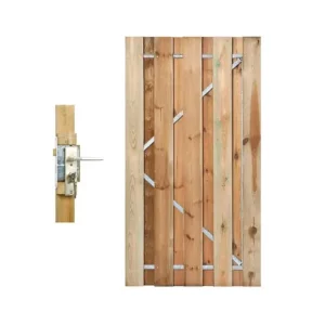 Beste Prijs Tuindeur stalen frame geïmpregneerd hout
