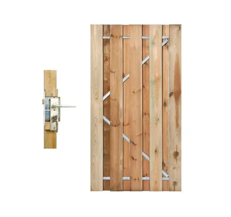 Beste Prijs Tuindeur stalen frame geïmpregneerd hout
