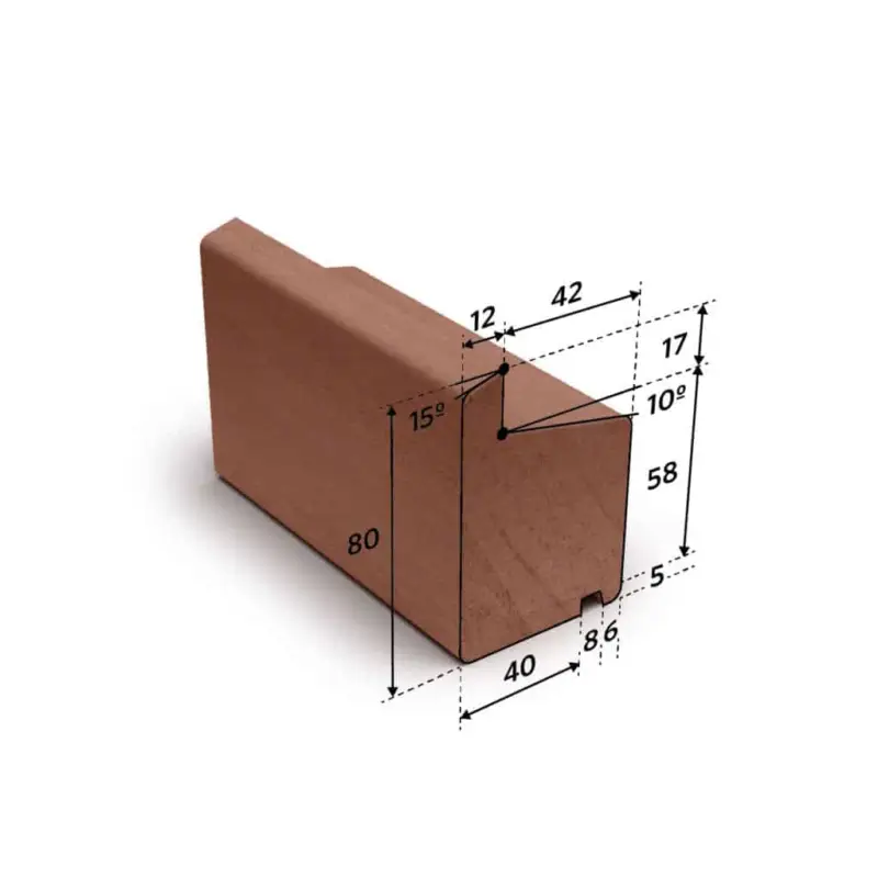 Lage Kosten Meranti raamhout blank verhoogde onderdorpel volhout 54x80mm