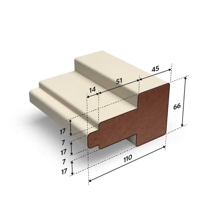 Betaalbaar Meranti tussenstijl gegrond (B) 66x110mm