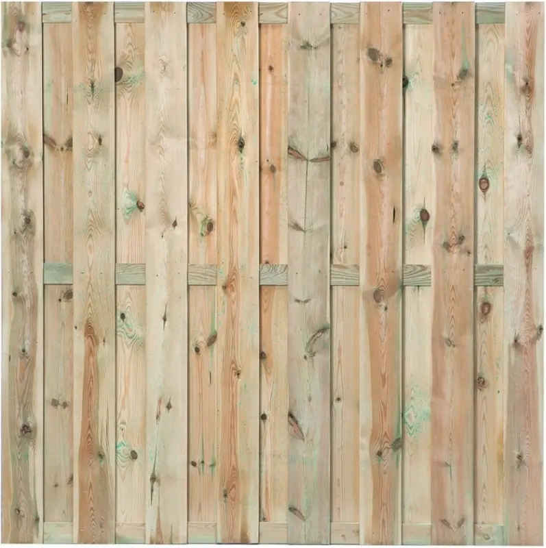 Merkproduct Geïmpregneerd tuinscherm recht 180x180cm, 15+3