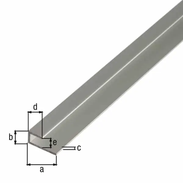 Aluminium afsluitprofiel, zilver geanodiseerd Actieprijs