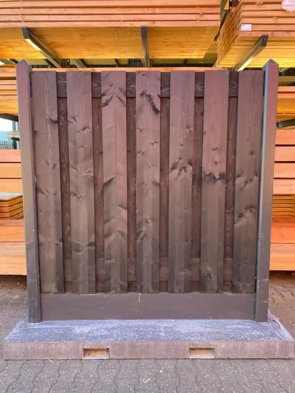 Voordeelprijs Douglas zwart gespoten tuinscherm geschaafd 180x180cm