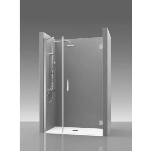 Draaideur met vaste deel Tedy - 8mm - Scharnieren op wand Direct Beschikbaar