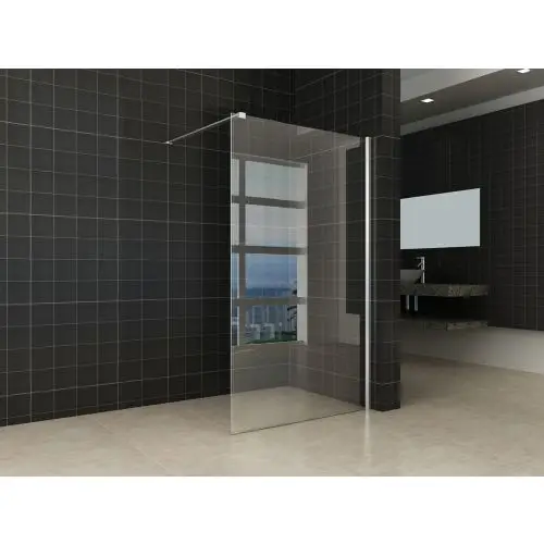 Vaste douchewand Luna 120x200cm Helder Glas Chroom Koopje