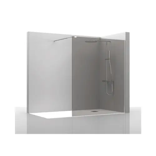 Vaste douchewand Walk In 120x195cm Rookglas Chroom Snelle Levering