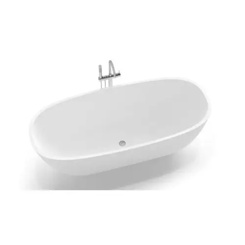 Vrijstaand Solid Surface ligbad Nilo 170x72cm mat wit Seizoensaanbieding