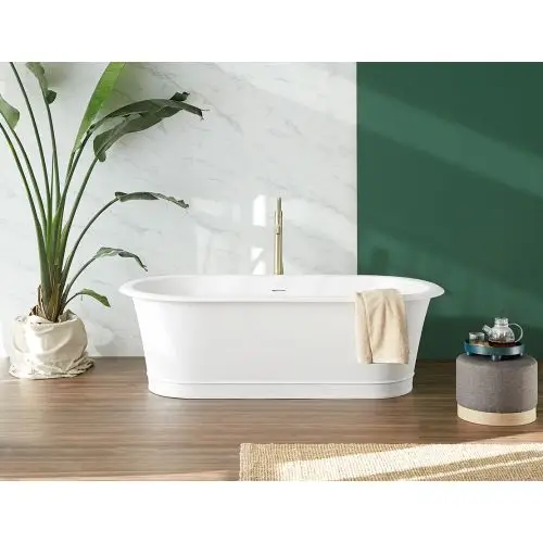 Vrijstaand Solid Surface ligbad Classic 180x88cm mat wit Koopje