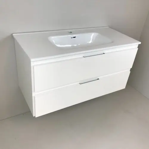 Badmeubel Blanco 100cm wit mat met keramische wastafel Shop Nu