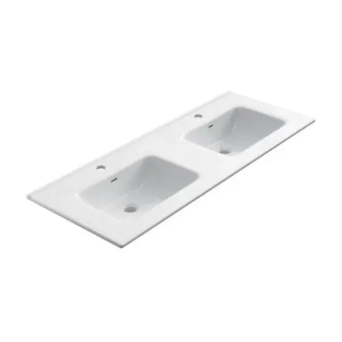 Keramische wastafel Milan 141x46cm wit Populair